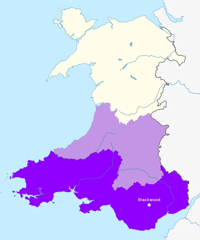 Map showing area covered by couples therapy in South Wales