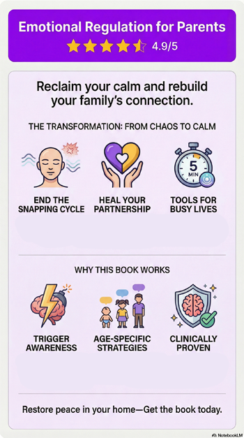 Emotional Regulation for Parents by T.R. Fosters - Book Infographic
