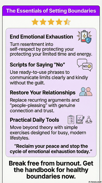The Essentials of Setting Boundaries by Golden Hour Publications - Book Infographic