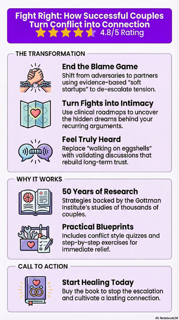Fight Right: How Successful Couples Turn Conflict into Connection book infographic