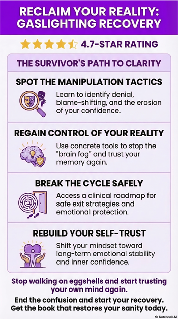 Gaslighting & Narcissistic Abuse Recovery by Don Barlow - Book Infographic