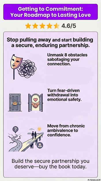 Getting to Commitment: Overcoming the 8 Greatest Obstacles to Lasting Connection by Steven Carter - Book Infographic