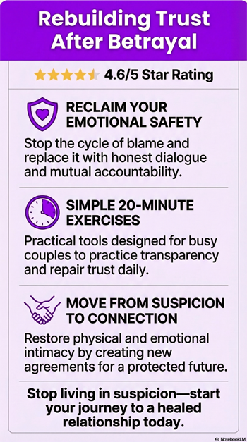 Rebuilding Trust After Betrayal: A Connected Couple Workbook for Healing and Repair by Jennifer Smith - Book Infographic