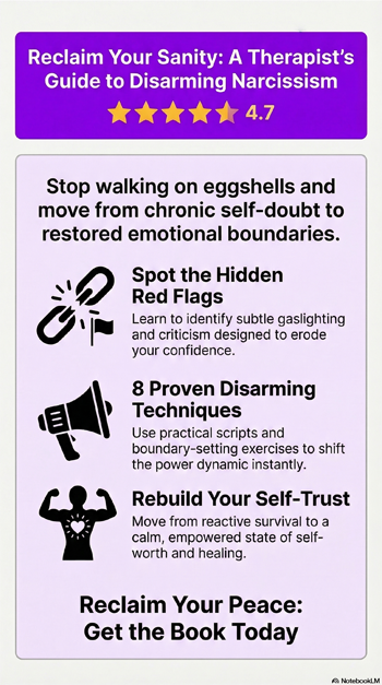 Stop Manipulating Me!: Identifying Narcissism, Disarming A Narcissist & Overcoming Narcissistic Abuse by Lisa Howard - Book Infographic