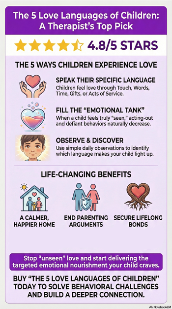 The 5 Love Languages of Children by Gary Chapman and Ross Campbell - Book Infographic