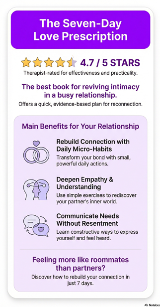 The Seven-Day Love Prescription book infographic